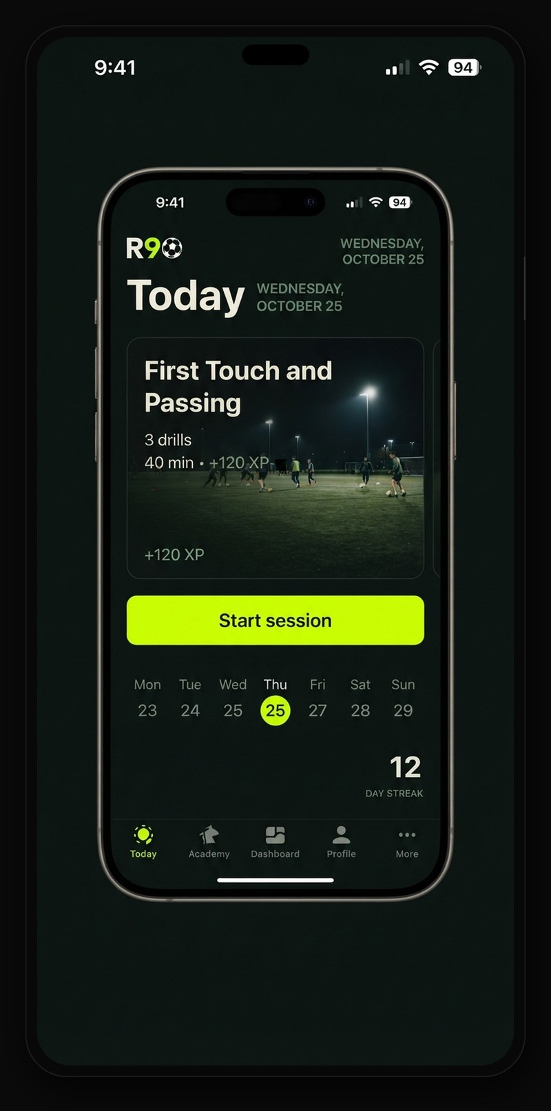Real 90 personalized weekly soccer training plan